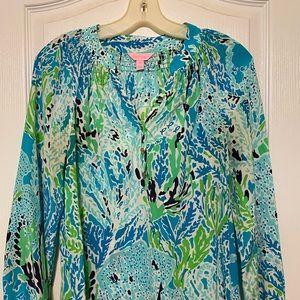 Lilly Pulitzer Silk Elsa Tunic Shirt